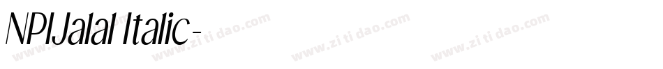 NPIJalal Italic字体转换